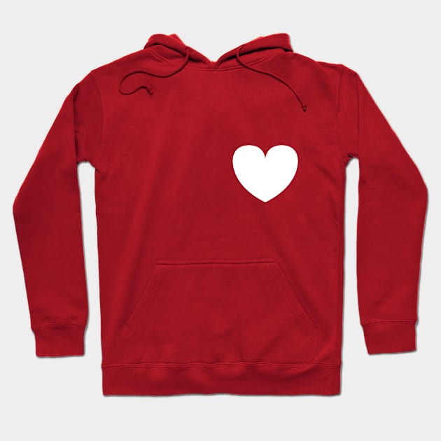 Heart (White, Small) Hoodie by pepart